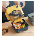 Magnetron vierkante plastic lunchbox